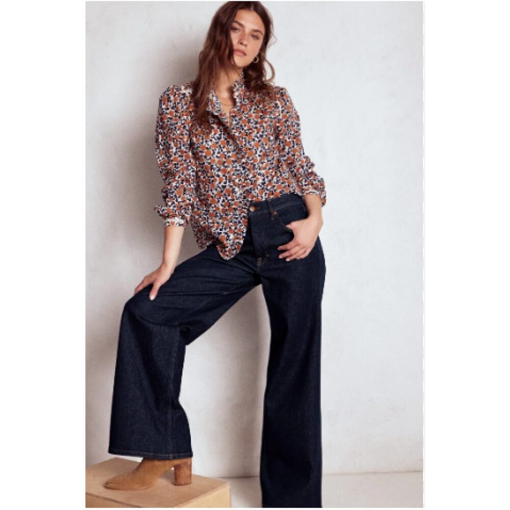 Boden Dark Indigo Wide Leg Jeans